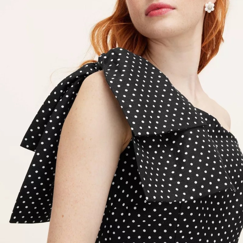 New Kate Spade, Target Size 18 Mini Polka Dot Jumpsuit Black/White (1X Plus) NWT - Picture 7 of 10